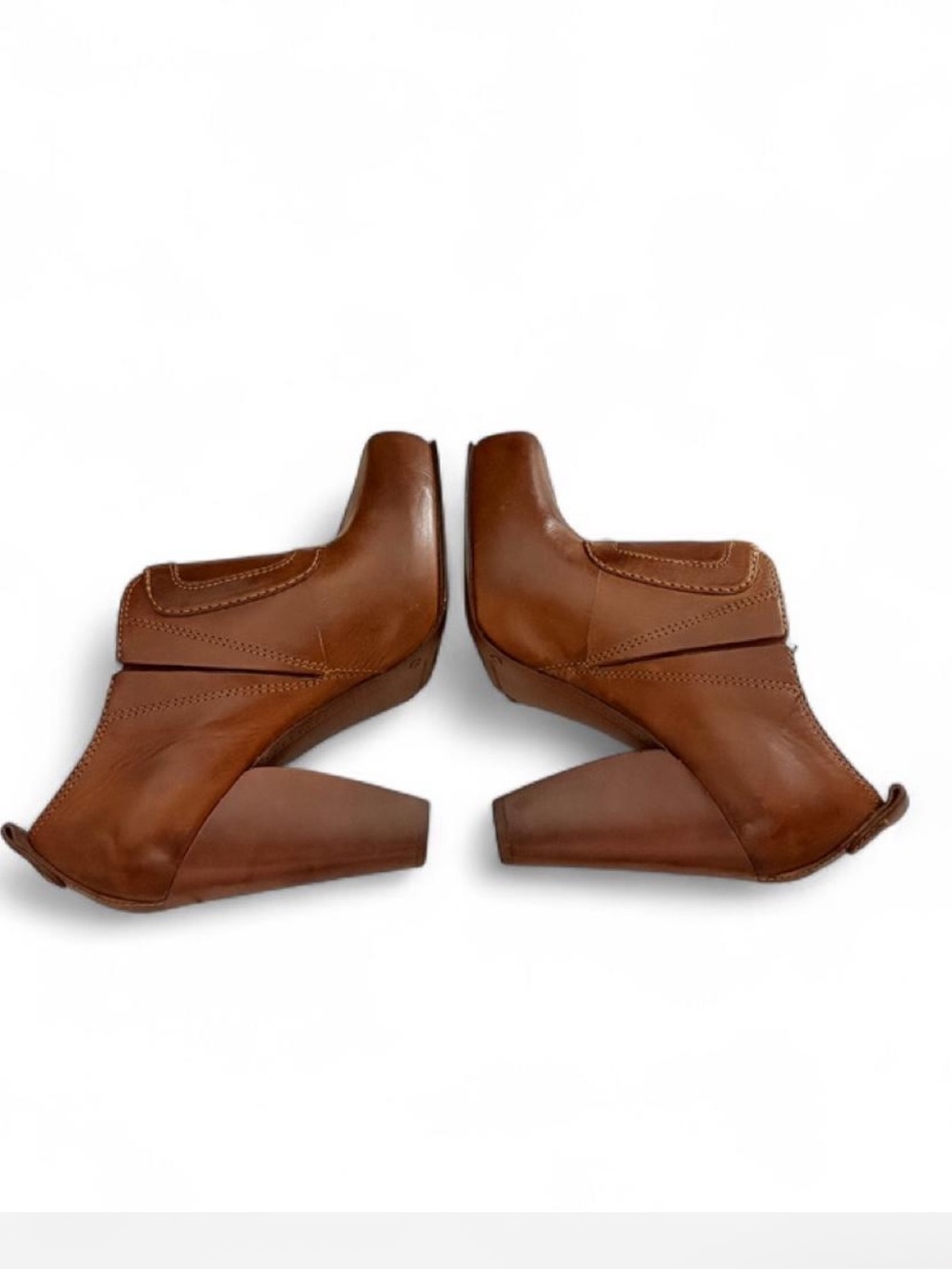 Frye Brown Leather Double-Buckle Ankle Boots - Picture 6 of 8